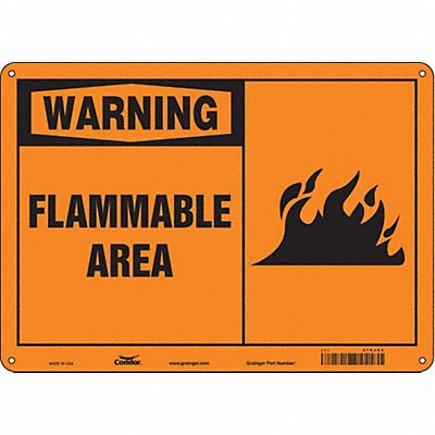 CONDOR 478J63 Safety Sign 10 in x 14 in Aluminum