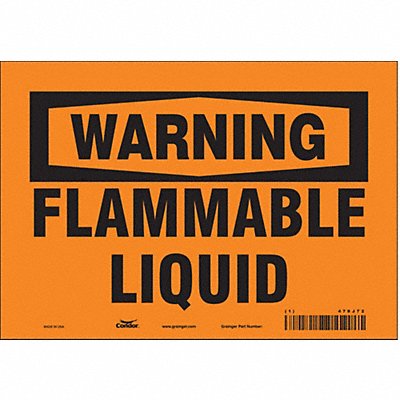 CONDOR 478J72 Safety Sign 7 in x 10 in Vinyl
