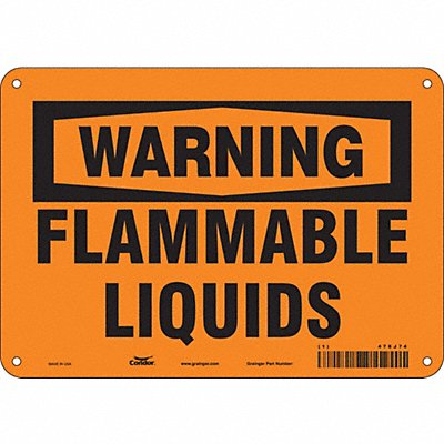 CONDOR 478J74 Safety Sign 7 in x 10 in Aluminum