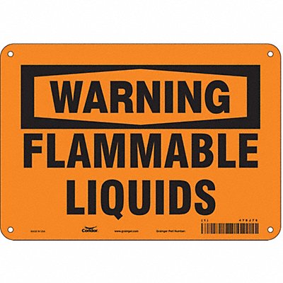 CONDOR 478J76 Safety Sign 7 in x 10 in Polyethylene