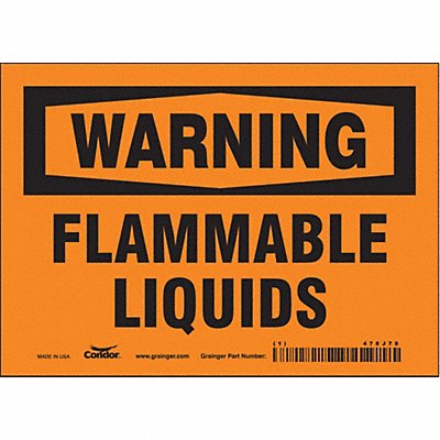 CONDOR 478J78 Safety Sign 5 in x 7 in Vinyl