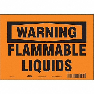 CONDOR 478J79 Safety Sign 7 in x 10 in Vinyl