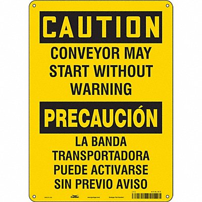CONDOR 478J97 Safety Sign 14 inx10 in Aluminum