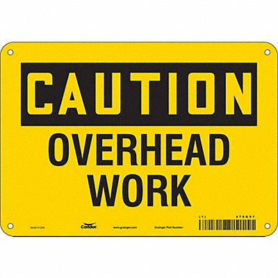 CONDOR 478K91 J6964 Safety Sign 7 in x 10 in Aluminum
