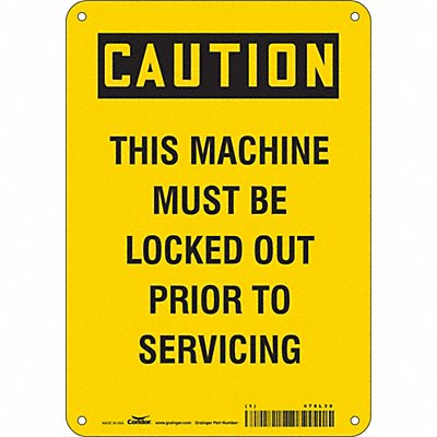 CONDOR 478L30 Safety Sign 10 in x 7 in Aluminum