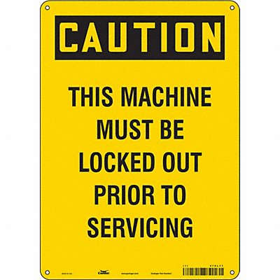 CONDOR 478L31 Safety Sign 14 in x 10 in Aluminum