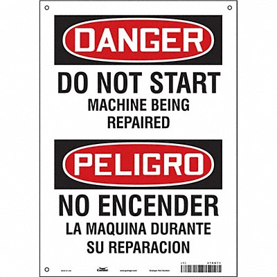 CONDOR 478N71 Safety Sign 14 inx10 in Vinyl