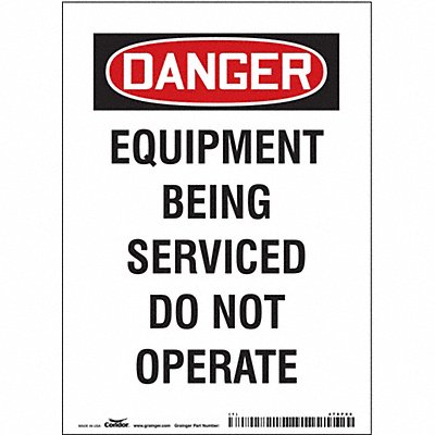 CONDOR 478P06 Safety Sign 10 inx14 in Magnetic Vinyl