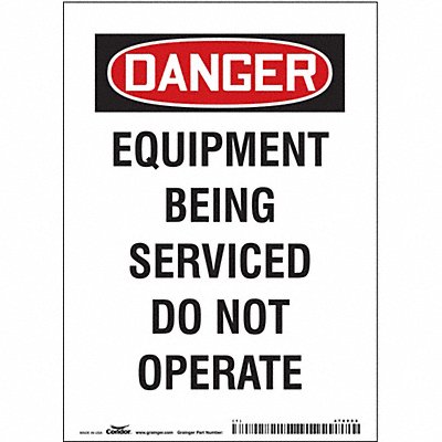 CONDOR 478P08 Safety Sign 7 in x 5 in Vinyl