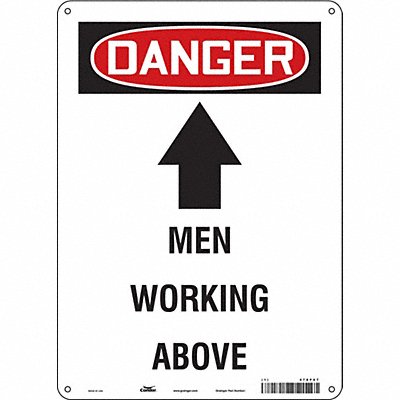 CONDOR 478P67 Safety Sign 14 in x 10 in Polyethylene