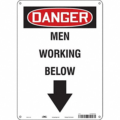 CONDOR 478R20 Safety Sign 14 in x 10 in Polyethylene