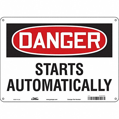 CONDOR 478T08 Safety Sign 10 in x 14 in Aluminum