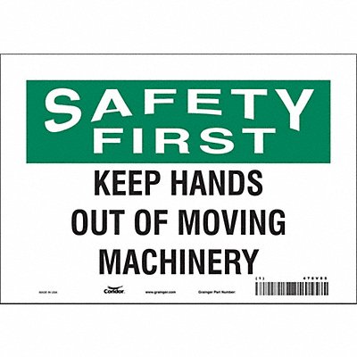 CONDOR 478V85 Safety Sign 7 inx10 in Vinyl