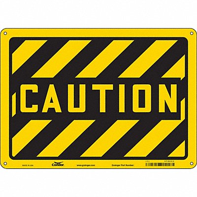 CONDOR 478X23 Safety Sign 10 in x 14 in Aluminum