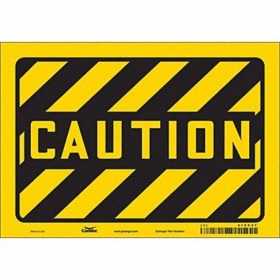 CONDOR 478X27 Safety Sign 7 in x 10 in Vinyl