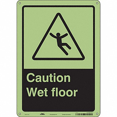 CONDOR 478X34 Safety Sign 14 in x 10 in Polyethylene