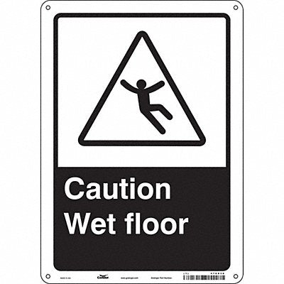 CONDOR 478X36 Safety Sign 14 in x 10 in Polyethylene