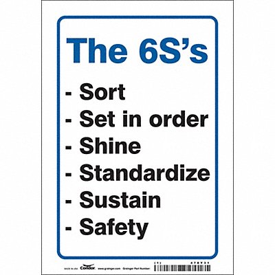 CONDOR 478Y31 Safety Sign 10 in x 7 in Vinyl