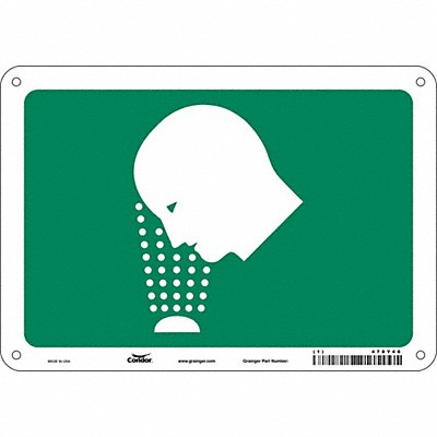 CONDOR 478Y46 Safety Sign 7 in x 10 in Aluminum
