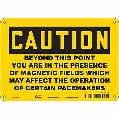CONDOR 478Y55 Safety Sign 7 inx10 in Polyethylene