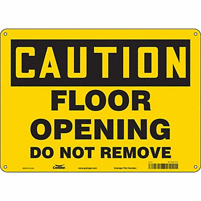 CONDOR 478Z13 Safety Sign 10 in x 14 in Aluminum