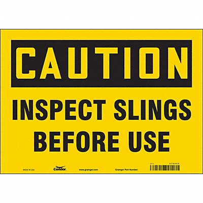 CONDOR 478Z43 Safety Sign 10 in x 14 in Vinyl