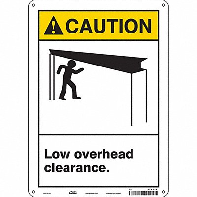 CONDOR 478Z79 Safety Sign 14 in x 10 in Polyethylene