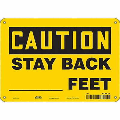 CONDOR 479A71 Safety Sign 7 in x 10 in Aluminum