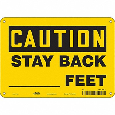 CONDOR 479A73 Safety Sign 7 inx10 in Polyethylene