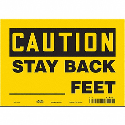 CONDOR 479A77 Safety Sign 7 in x 10 in Vinyl