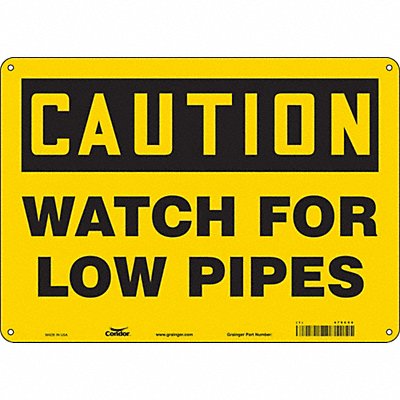 CONDOR 479C08 Safety Sign 10 in x 14 in Aluminum
