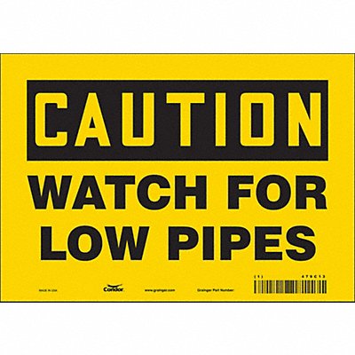 CONDOR 479C13 Safety Sign 7 in x 10 in Vinyl