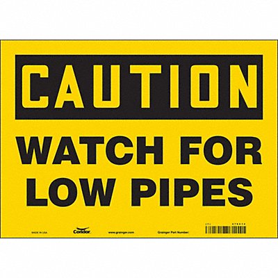 CONDOR 479C14 Safety Sign 10 in x 14 in Vinyl