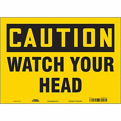 CONDOR 479C31 Safety Sign 10 in x 14 in Vinyl