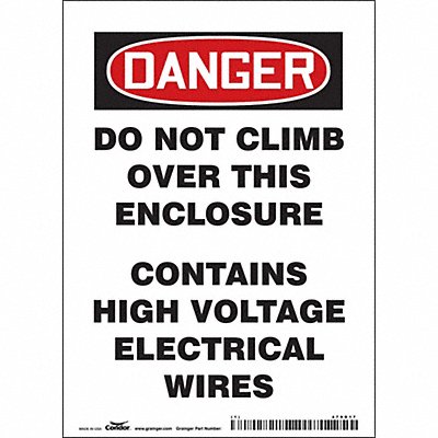 CONDOR 479D17 Safety Sign 7 in x 5 in Vinyl