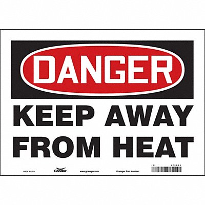 CONDOR 479D92 Safety Sign 10 in x 14 in Vinyl