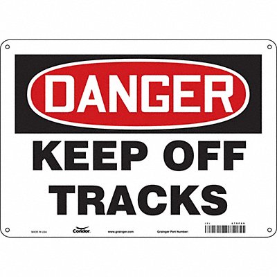 CONDOR 479F09 Safety Sign 10 in x 14 in Aluminum