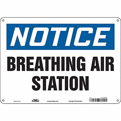 CONDOR 479G52 Safety Sign 10 in x 14 in Aluminum