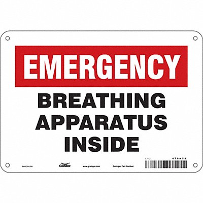 CONDOR 479H29 Safety Sign 7 in x 10 in Aluminum