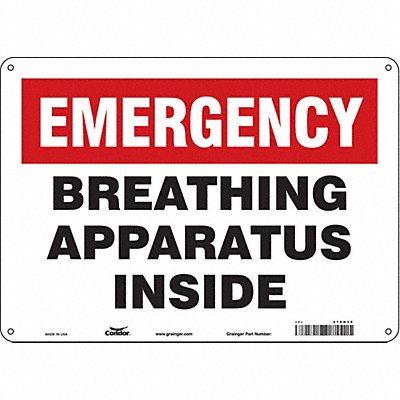 CONDOR 479H30 Safety Sign 10 in x 14 in Aluminum