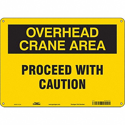CONDOR 479J13 Safety Sign 10 inx14 in Aluminum