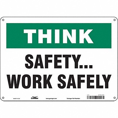 CONDOR 479J32 Safety Sign 10 in x 14 in Aluminum