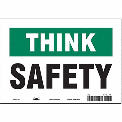 CONDOR 479J77 Safety Sign 7 in x 10 in Vinyl