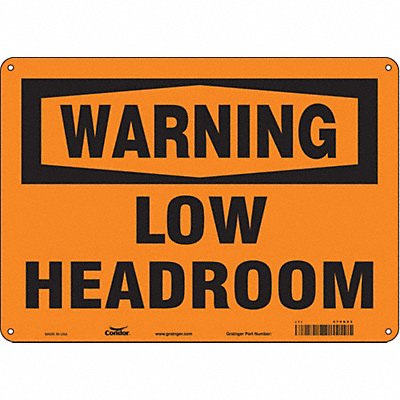 CONDOR 479K03 Safety Sign 10 in x 14 in Polyethylene