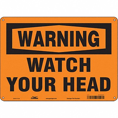 CONDOR 479K07 Safety Sign 10 in x 14 in Aluminum
