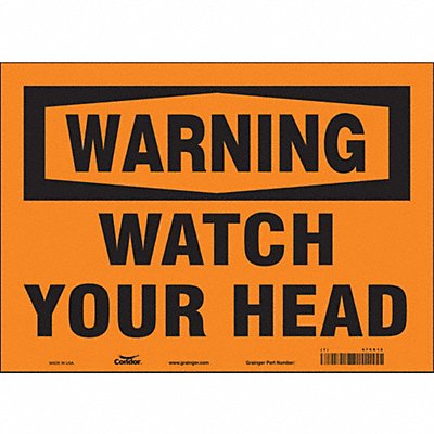 CONDOR 479K12 Safety Sign 10 in x 14 in Vinyl