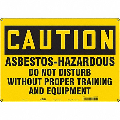 CONDOR 479K49 Safety Sign 14 inx20 in Aluminum