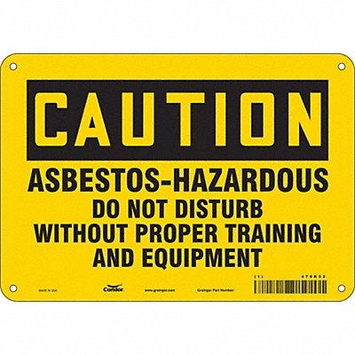 CONDOR 479K52 Safety Sign 7 inx10 in Polyethylene