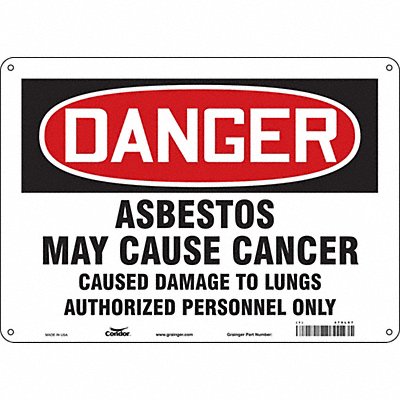 CONDOR 479L07 Safety Sign 10 in x 14 in Aluminum