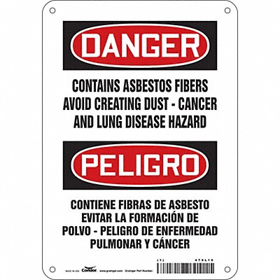 CONDOR 479L19 Safety Sign 10 inx7 in Aluminum